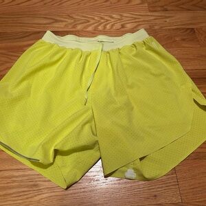 lululemon athletica Neon Yellow Athletic Shorts